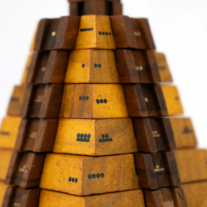 Joc logic IQ matematic 3D din lemn - El Castillo Pyramid [6]