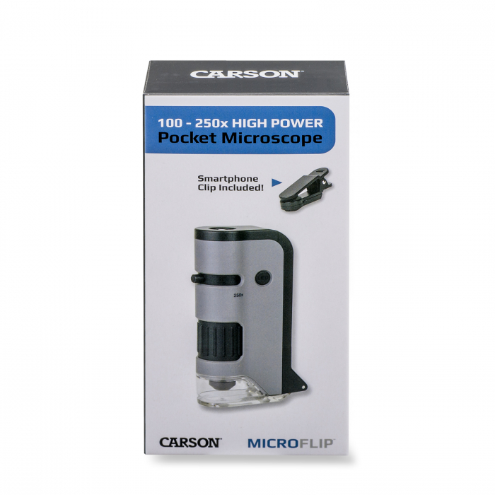 Microscop portabil cu LED si UV, cu adaptor de smartphone, marire 100-250x, MicroFlip [11]