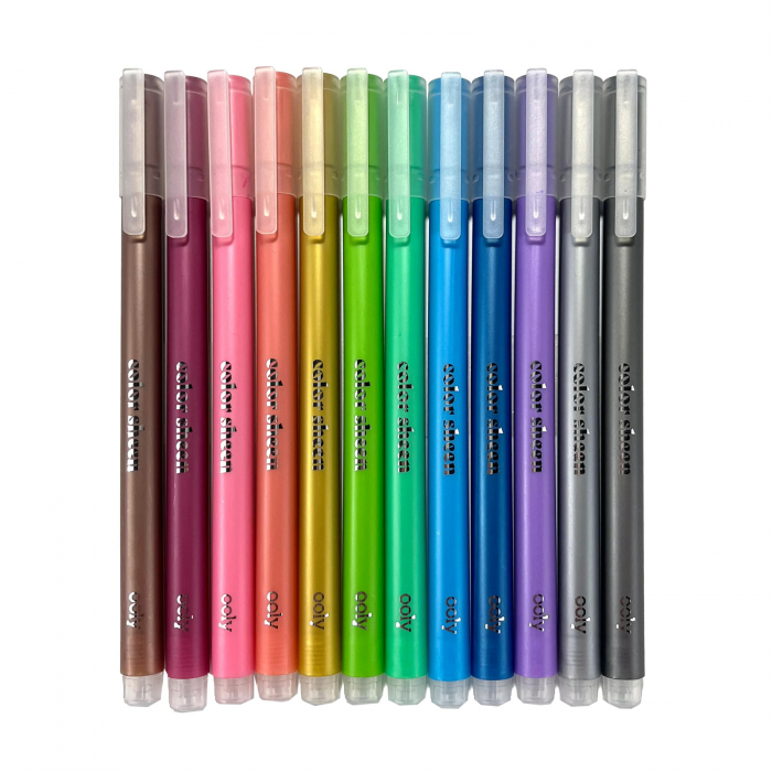 Pixuri cu gel colorate Metalice Color Sheen - Set de 12 [2]