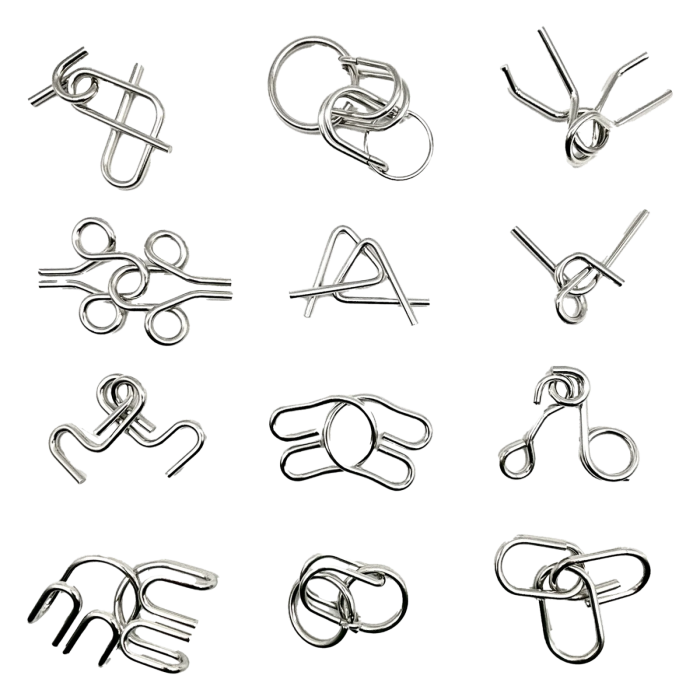 Set 12 jocuri logice IQ din metal de Craciun - Advent 12 Puzzles Before Christmas [11]