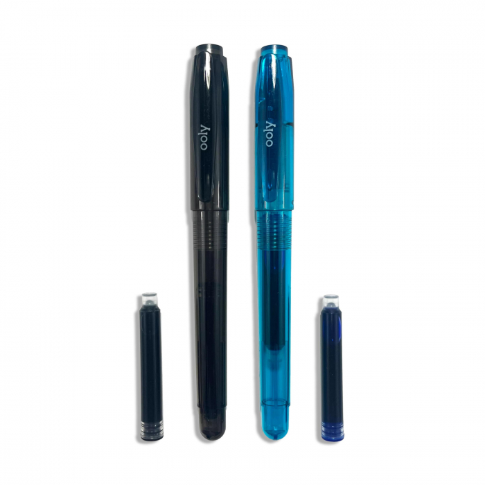 Stilouri Splendid Duo - set de 2 stilouri cu 4 rezerve de cerneala albastra si neagra [3]