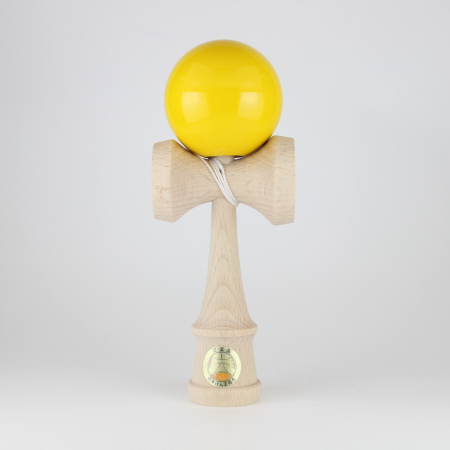 Kendama - Joc de indemanare din lemn Kendama Ozora, 18 cm - Galben