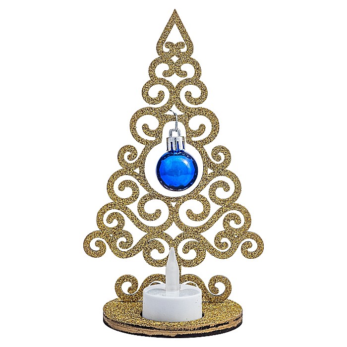 Braduț glob mic cu lumanare, Auriu [1]