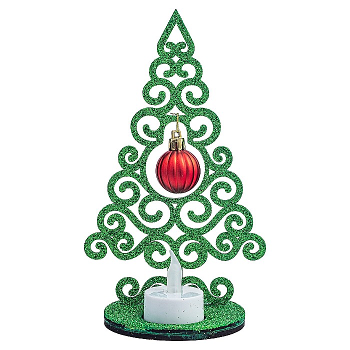 Braduț glob mic cu lumanare, Verde [1]