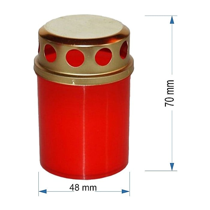 Set 28 bucati Candele cu capac, Tip 1-50 rosu, 15 ore, Kingaroma [3]