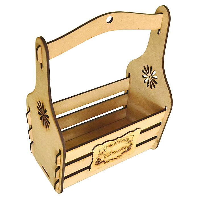 Suport aranjamente florale MDF Lădiță cu mâner [4]