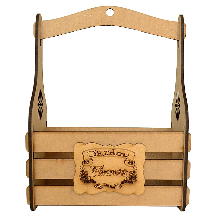 Suport aranjamente florale MDF Lădiță cu mâner [3]