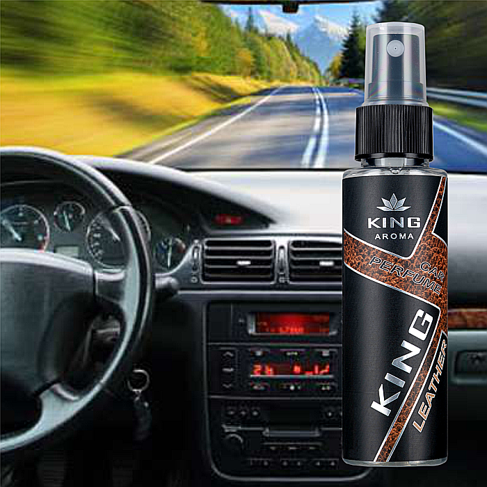 Odorizant auto cu pulverizator Leather Kingaroma 50 ml [4]