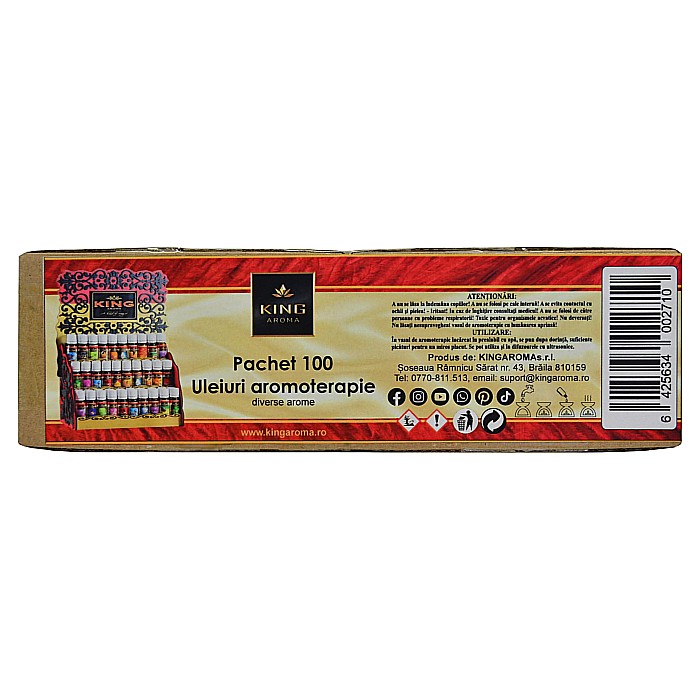 Pachet 100 uleiuri aromaterapie, diverse arome, Kingaroma, 100 x 10 ml [4]