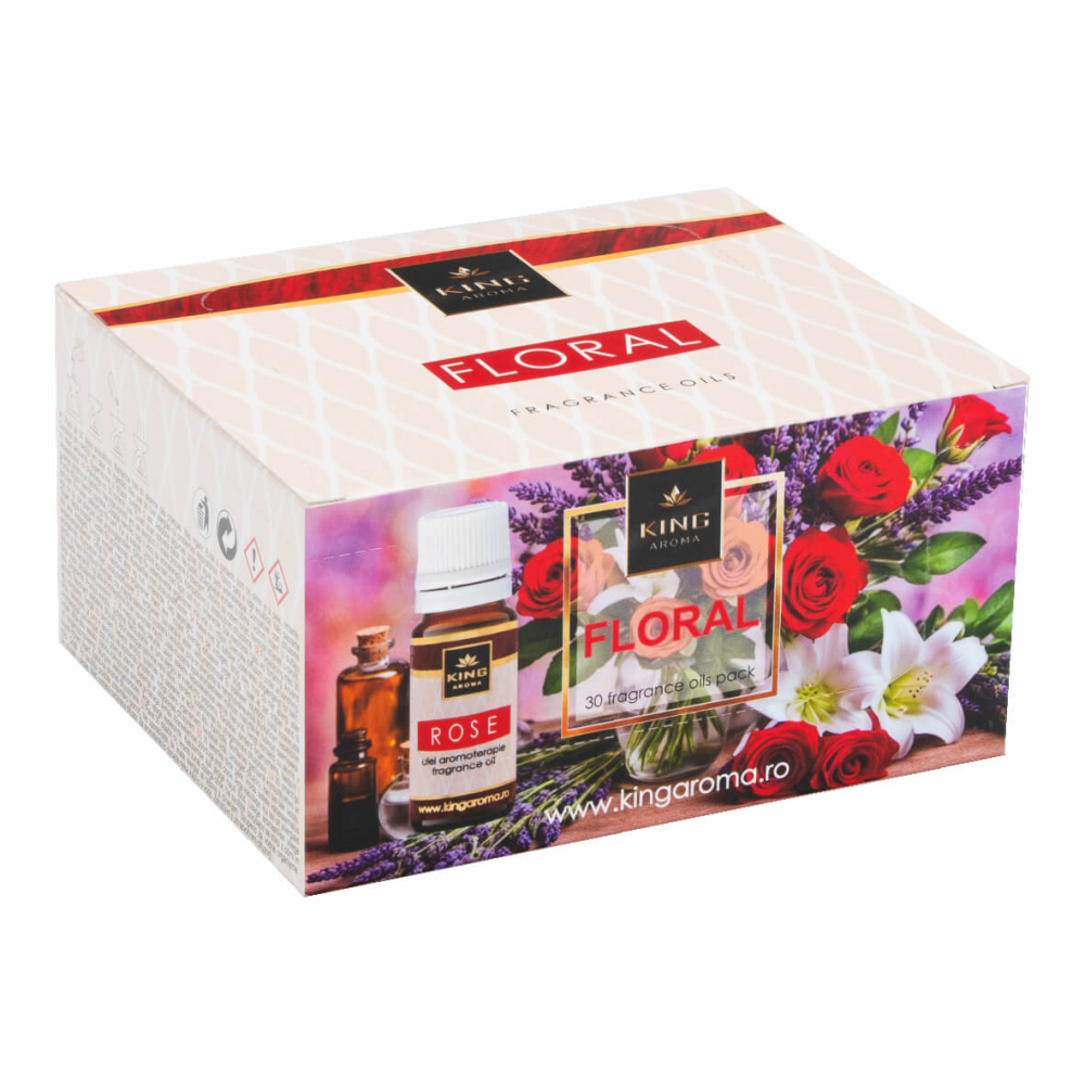 Pachet 30 Uleiuri Parfumate Aromaterapie FLORAL, KING Aroma – Cel Mai Vândut Mix, 10 Arome Premium, Fabricat în România [6]