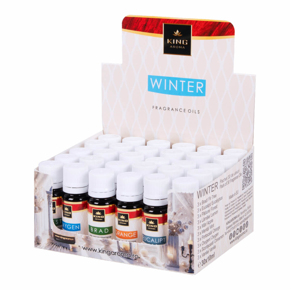 Pachet 30 Uleiuri Parfumate Aromaterapie WINTER, KING Aroma – Magia Sărbătorilor Fabricată în România (10 Arome x 3 Bucăți) [5]