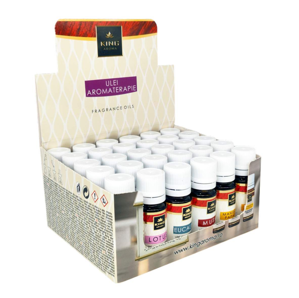 Pachet 30 Uleiuri Parfumate Aromaterapie EXOTIC, KING Aroma – Călătorie Senzorială Premium, Fabricat în România (10 Arome x 3 Bucăți) [4]