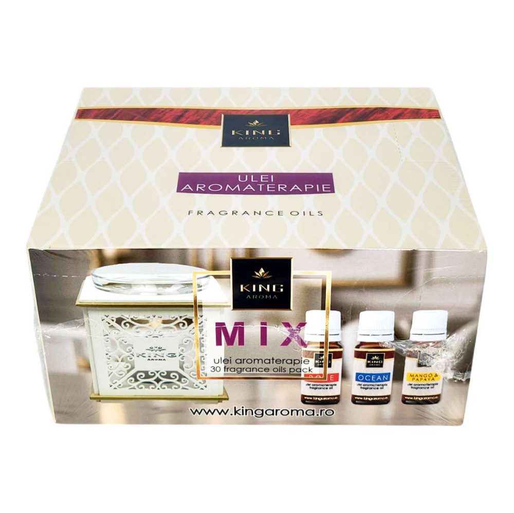Pachet 30 Uleiuri Parfumate Aromaterapie SWEET, KING Aroma – Mix Gurmand și Floral, Fabricat în România (10 Arome x 3 Bucăți) [2]