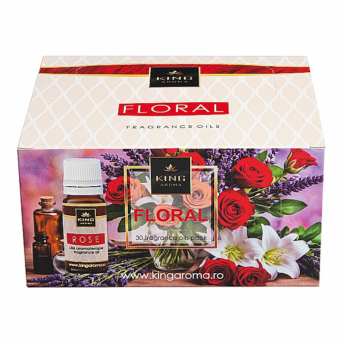 Pachet 30 buc ulei parfumat aromaterapie FLORAL, Kingaroma [5]