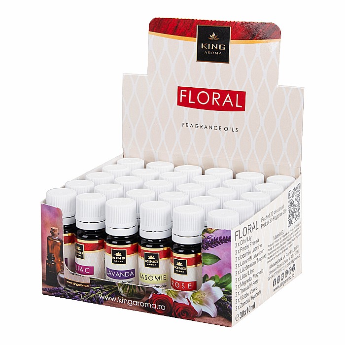 Pachet 30 buc ulei parfumat aromaterapie FLORAL, Kingaroma [1]