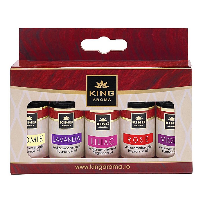 Pachet 5 uleiuri parfumate aromaterapie, FLORAL, Kingaroma [1]