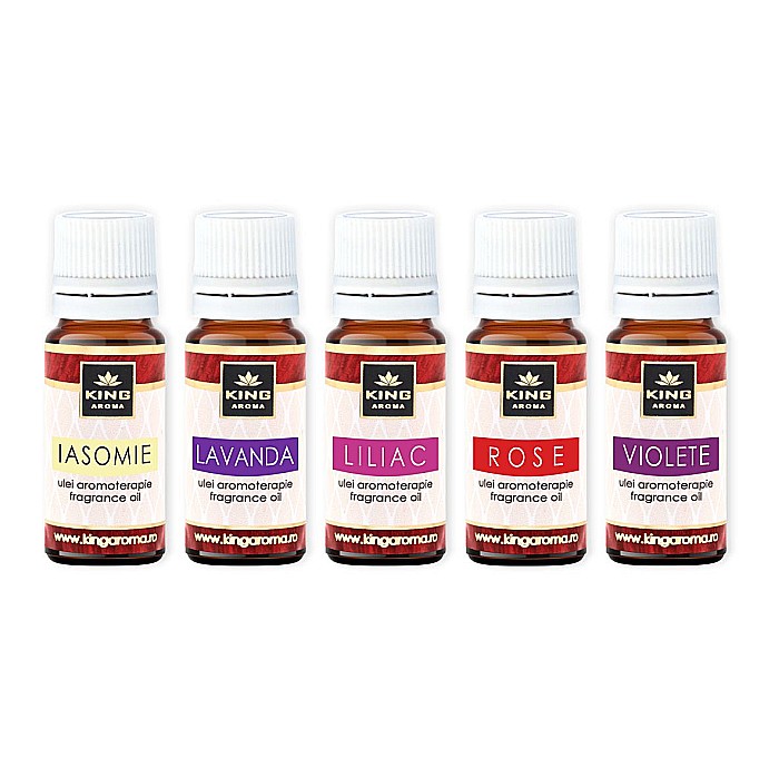 Pachet 5 uleiuri parfumate aromaterapie, FLORAL, Kingaroma [2]