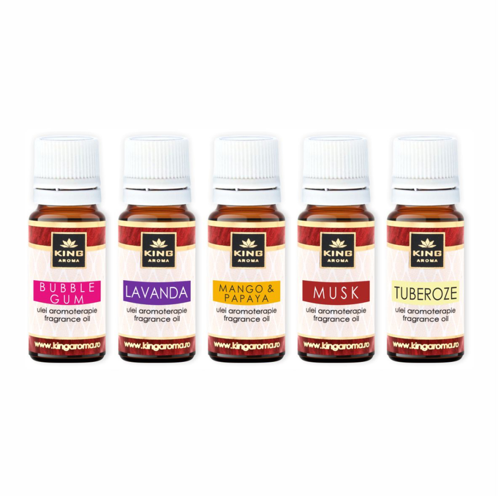 Pachet 5 uleiuri parfumate aromaterapie, HAPPY, Kingaroma – Vibrații Pozitive, Energie și Răsfăț Senzual [2]