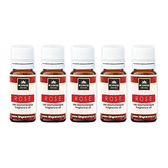 Pachet 5 uleiuri parfumate aromaterapie, ROSE, Kingaroma [2]