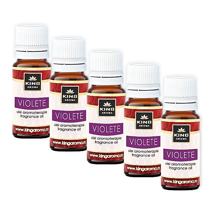 Pachet 5 uleiuri parfumate aromaterapie, VIOLETE, Kingaroma [3]