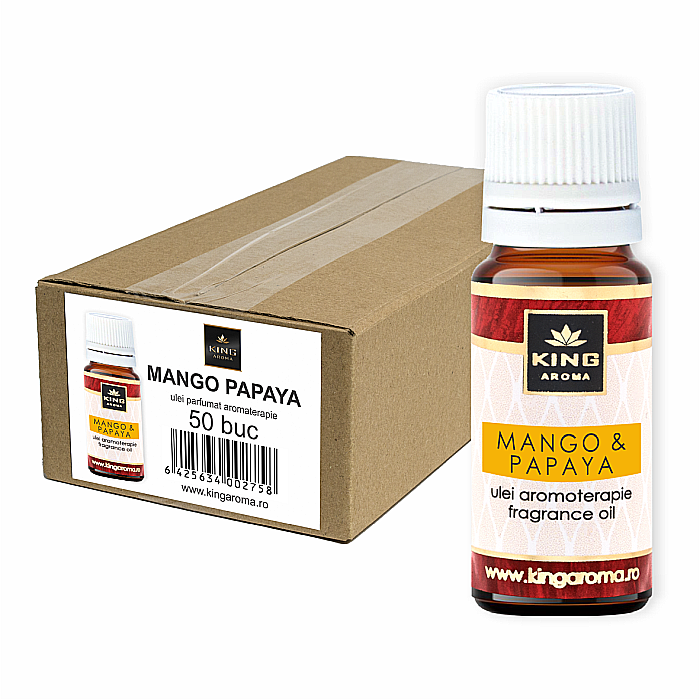 Pachet 50 uleiuri parfumate aromaterapie, MANGO & PAPAYA, Kingaroma, 10 ml [1]