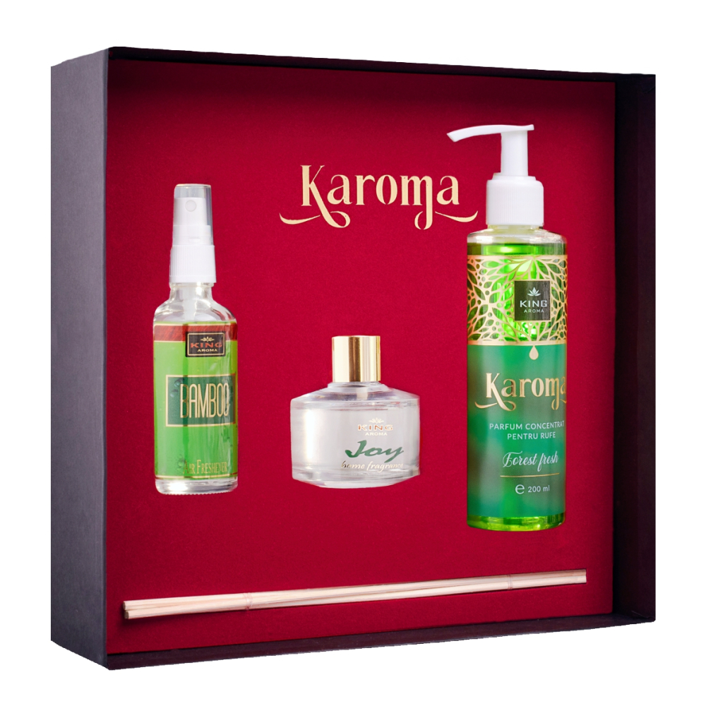 Pachet Cadou Karoma – Parfum Rufe Forest Fresh & Odorizante Casă [2]