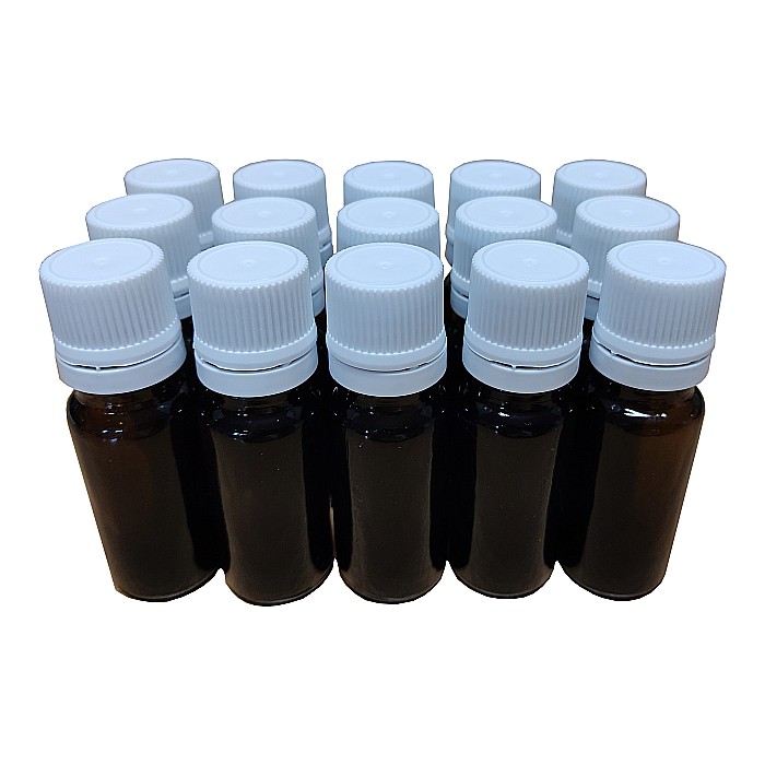 Set 15 buc Sticlute brune cu picurator si capac alb, 10ml [3]