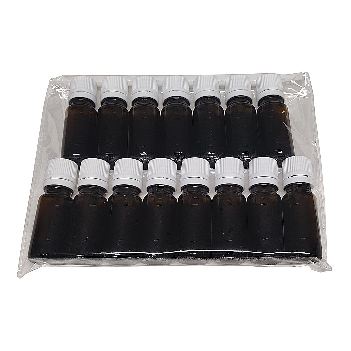 Set 15 buc Sticlute brune cu picurator si capac alb, 10ml [5]