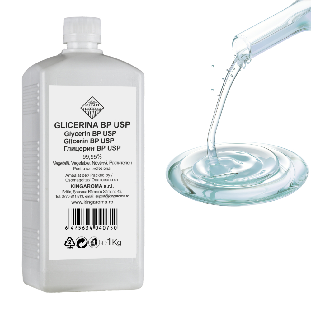 Set Propilenglicol (PG) Pharma Kingaroma 1Kg si Glicerina Vegetala (VG) 99, 95% BP USP Kingaroma 1 Kg pentru uz tehnic/alimentar/cosmetic [5]