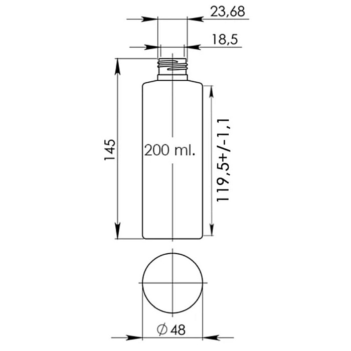 Set 10 buc Sticle PET cu dop flip-top, 200 ml [4]