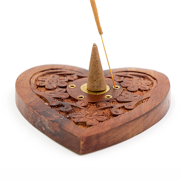 Suport pentru conuri și bețisoare parfumate, Inimă [3]