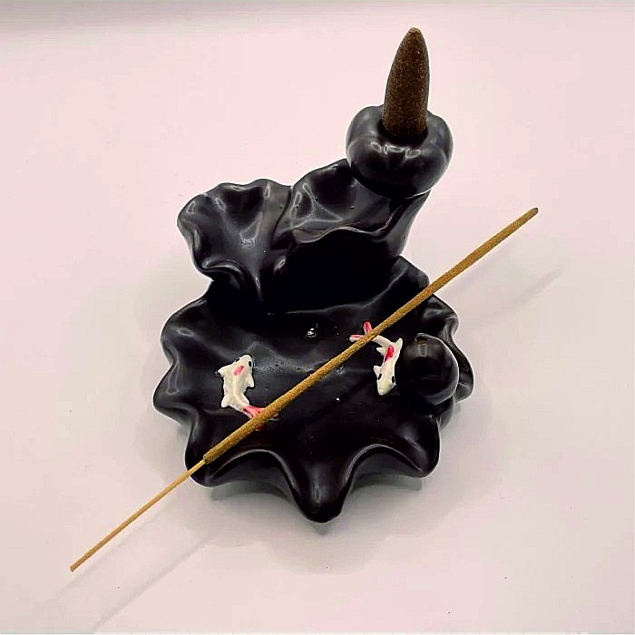 Suport conuri parfumate backflow, Gold Fish [5]