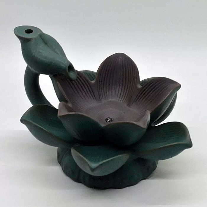 Suport conuri parfumate backflow, Lotus Light cu LED [2]