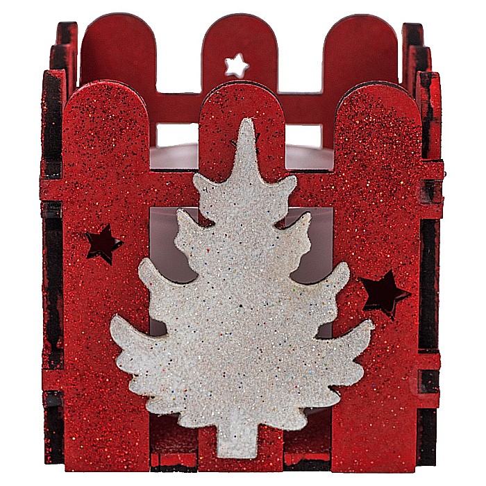 Suport lumânare Crăciun, Roșu [2]