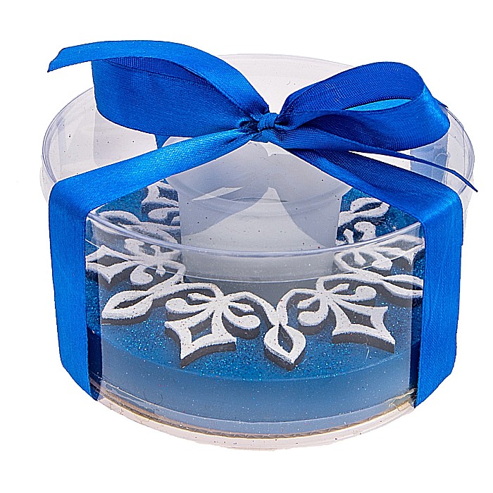 Suport lumânare Fulg, Albastru [2]