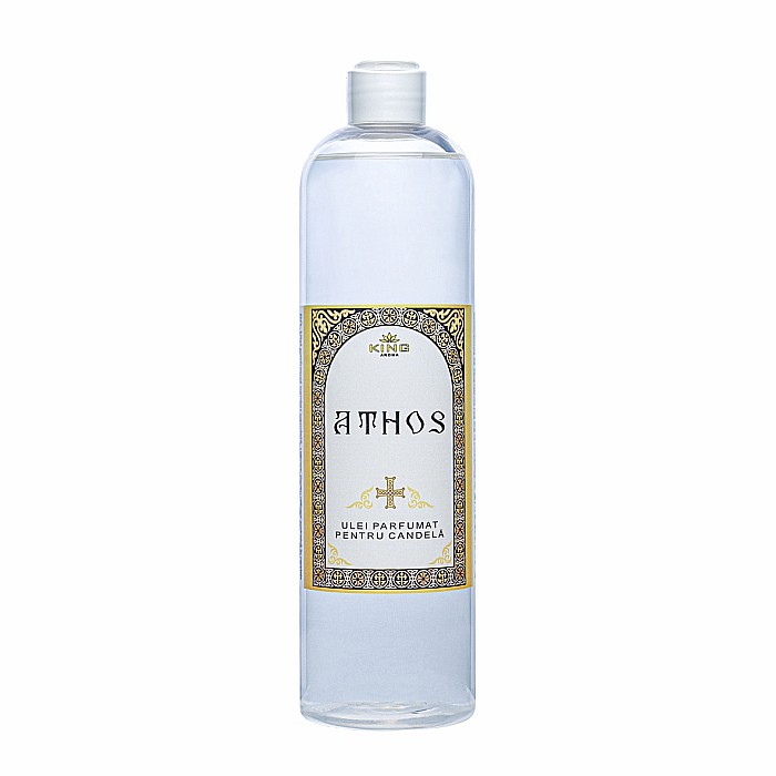 Ulei parfumat pentru candela – ATHOS – aroma liturgică cu Smirna, Mir și Nard – 500 ml [1]