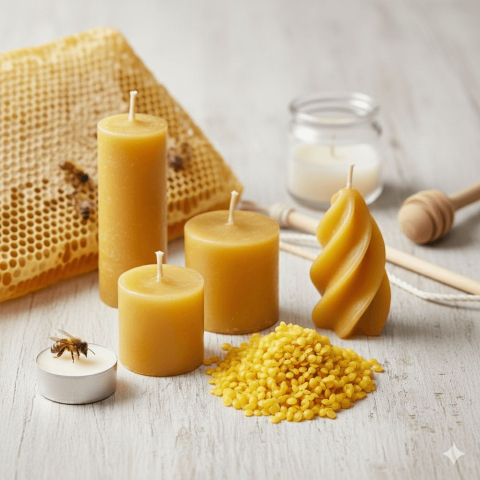 Ceară Naturală de Albine Galbenă (Granule) pentru Lumânări și Cosmetice, KING Aroma 1Kg [1]