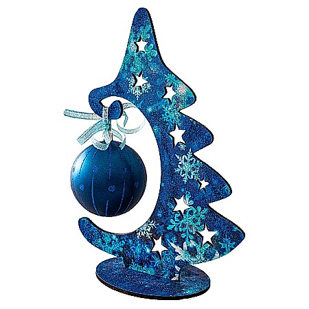 CRACIUN - Brad glob mare Albastru