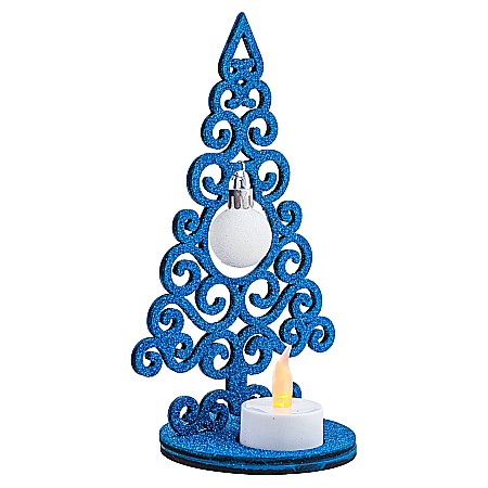 Braduț glob mic cu lumanare, Albastru [1]