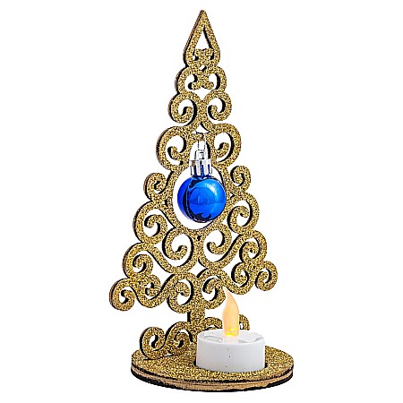 Braduț glob mic cu lumanare, Auriu [1]