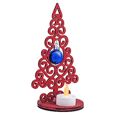 Braduț glob mic cu lumanare, Roșu [1]