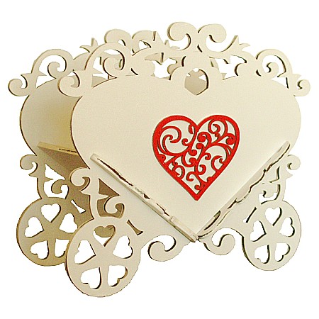 Decorațiuni & Cadouri - Suport aranjamente florale Caleașcă Valentines Albă