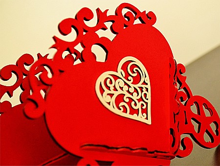 Suport aranjamente florale Caleașcă Valentines Roșie [1]