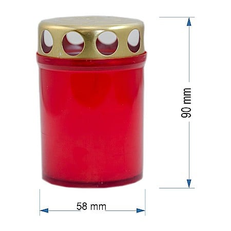 Set 20 bucati Candele cu capac, Tip 1-100 rosu, 20 ore, Kingaroma [2]