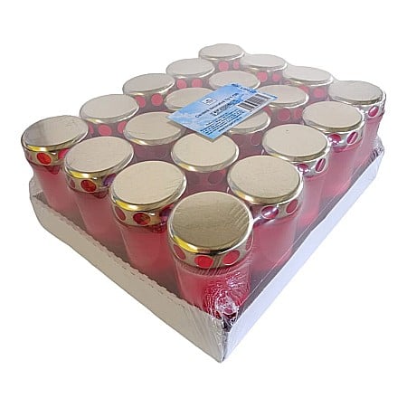 Set 20 bucati Candele cu capac, Tip 1-130 rosu, 25 ore, Kingaroma [1]