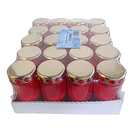 Set 20 bucati Candele cu capac, Tip 1-130 rosu, 25 ore, Kingaroma [3]