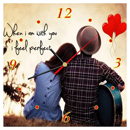 Decorațiuni & Cadouri - Ceas de perete MDF Cuplu