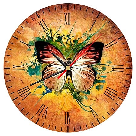 Decorațiuni & Cadouri - Ceas de perete MDF Fluture