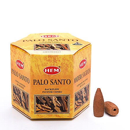 Pachet 40 Conuri parfumate Backflow HEM Palo Santo si Ulei aromaterapie Palo Santo Kingaroma, 10 ml [4]