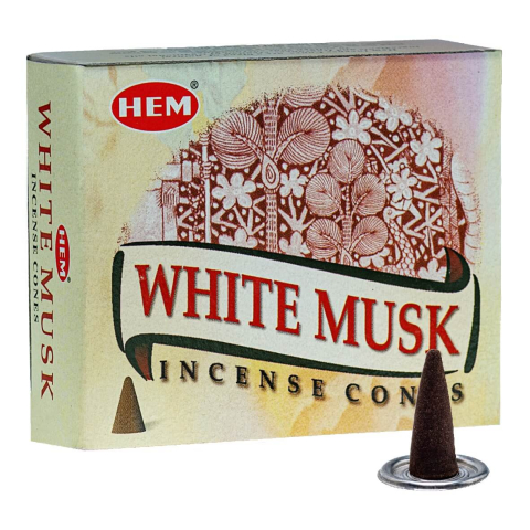 Conuri & Bețe Parfumate - conuri-parfumate-hem-white-musk-10-buc